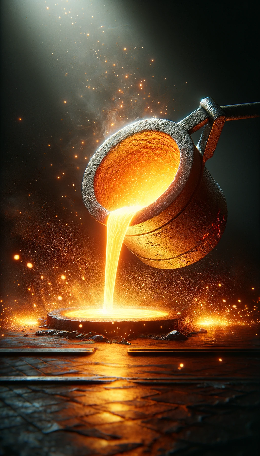 investment casting pouring